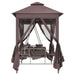 Gazebo Convertible Swing Bench Coffee Atxab