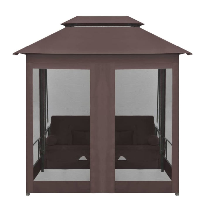 Gazebo Convertible Swing Bench Coffee Atxab