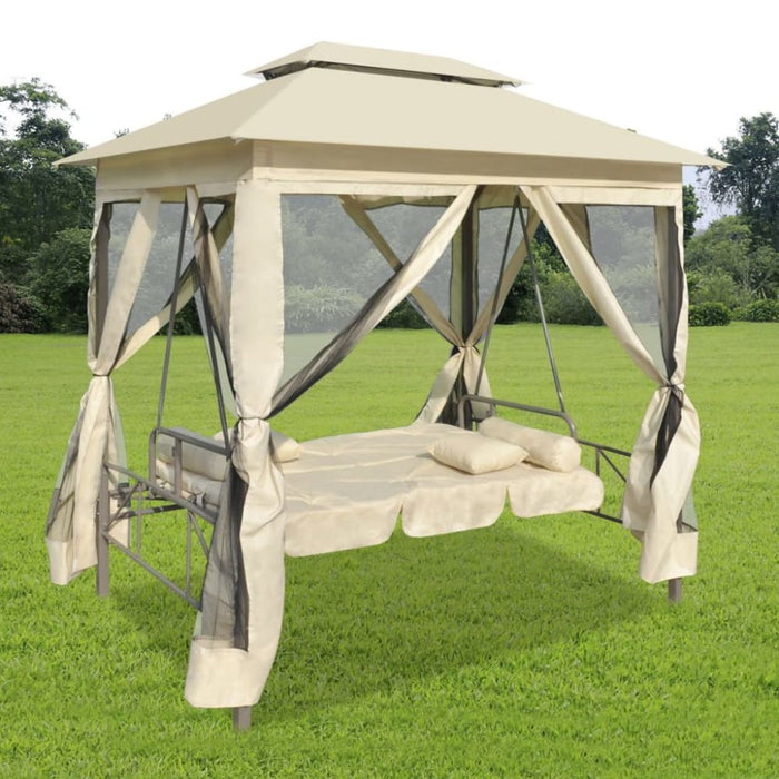 Gazebo Convertible Swing Bench Cream White Atxtk