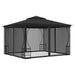 Gazebo With Nets 300x300x265 Cm Anthracite Anpki