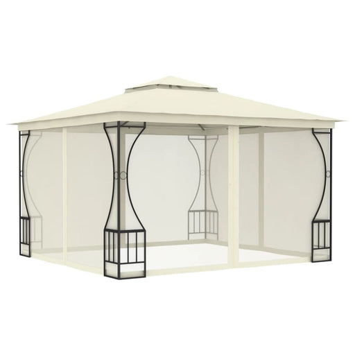 Gazebo With Nets 300x300x265 Cm Cream Anpkp