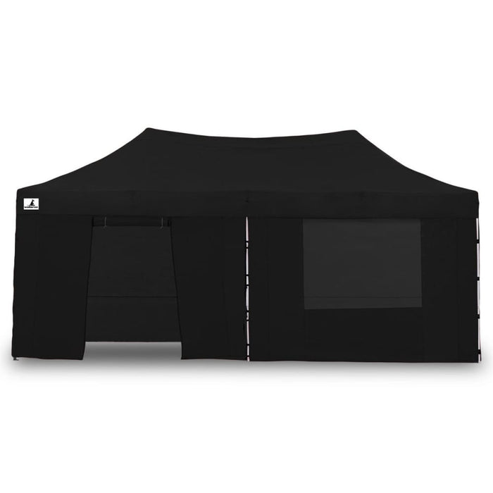 Gazebo Tent Marquee 3x6m Popup Outdoor Wallaroo- Black