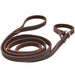 Genuine Leather p Chain Collar Leash