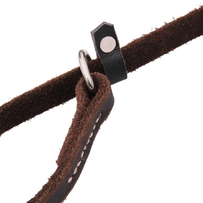 Genuine Leather p Chain Collar Leash