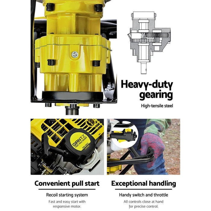 Giantz Post Hole Digger 92cc Petrol Auger Diggers Drill