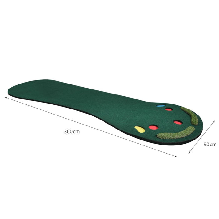 Goslash Picks 3m Golf Putting Mat Practice Training Indoor