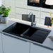 Granite Kitchen Sink Double Basin Black Oappxx