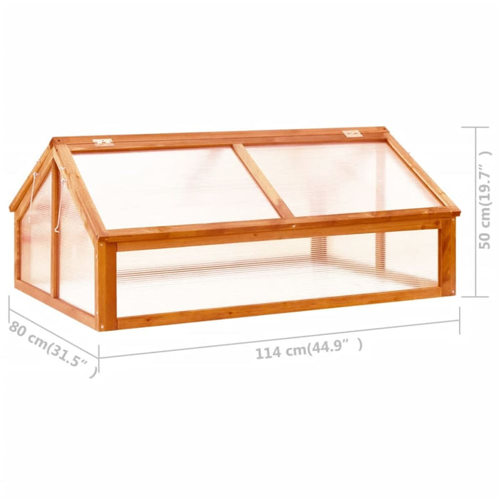 Greenhouse Brown 114x80x50 Cm Firwood Tolaop