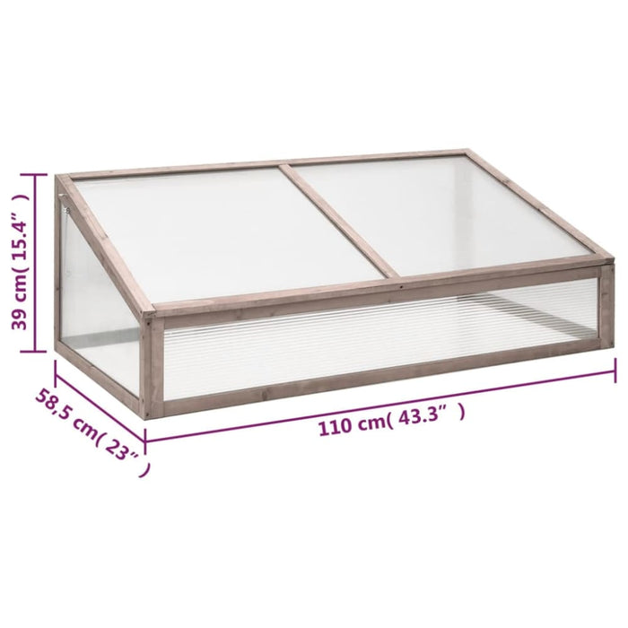 Greenhouse Grey 110x58.5x39 Cm Fir Wood Tlxlai