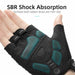 Half Finger Anti-sweat Reflective Bike Gloves - Black