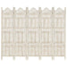 Hand Carved 5-panel Room Divider White 200x165 Cm Solid