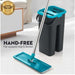 Hand Free Wringing Floor Cleaning Flat Squeeze Mop And 