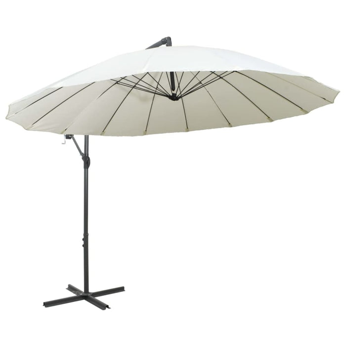 Hanging Parasol White 3 m Aluminium Pole Aixxb