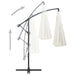 Hanging Parasol White 3 m Aluminium Pole Aixxb