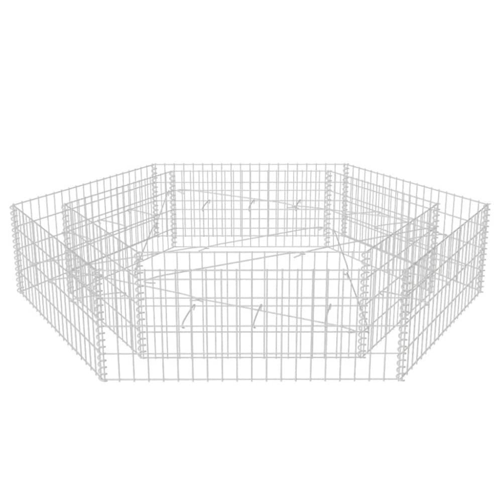 Hexagonal Gabion Raised Bed 200x173x40 Cm Oaxptl