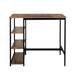 High Bar Table Pub Industrial 3-tier Storage Shelf Wooden