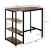 High Bar Table Pub Industrial 3-tier Storage Shelf Wooden