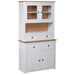 Highboard White 93x40.5x180 Cm Solid Pinewood Panama Range