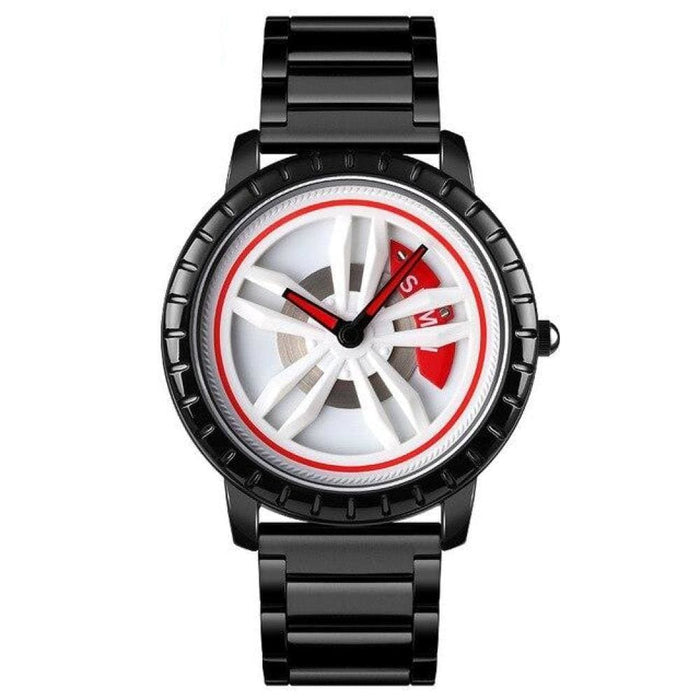 Hollow Rotation Dial Design Quartz Business Stainless Steel