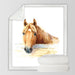 Horses Sherpa Throw Blanket3d Dusty Lightning Printed