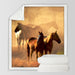 Horses Sherpa Throw Blanket3d Dusty Lightning Printed