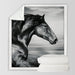 Horses Sherpa Throw Blanket3d Dusty Lightning Printed