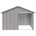 Dog House Grey 116.5x103x81.5 Cm Galvanised Steel Oiopax