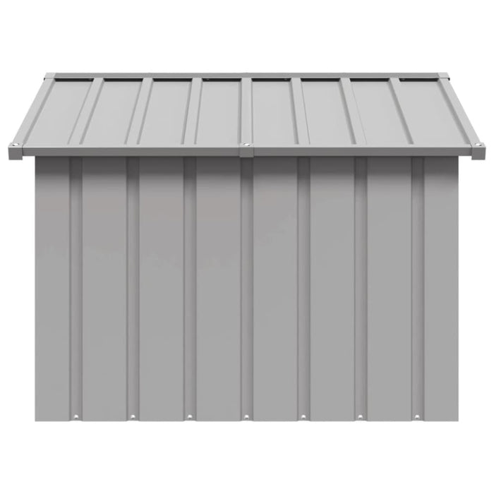 Dog House Grey 116.5x103x81.5 Cm Galvanised Steel Oiopax