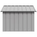 Dog House Grey 116.5x103x81.5 Cm Galvanised Steel Oiopax