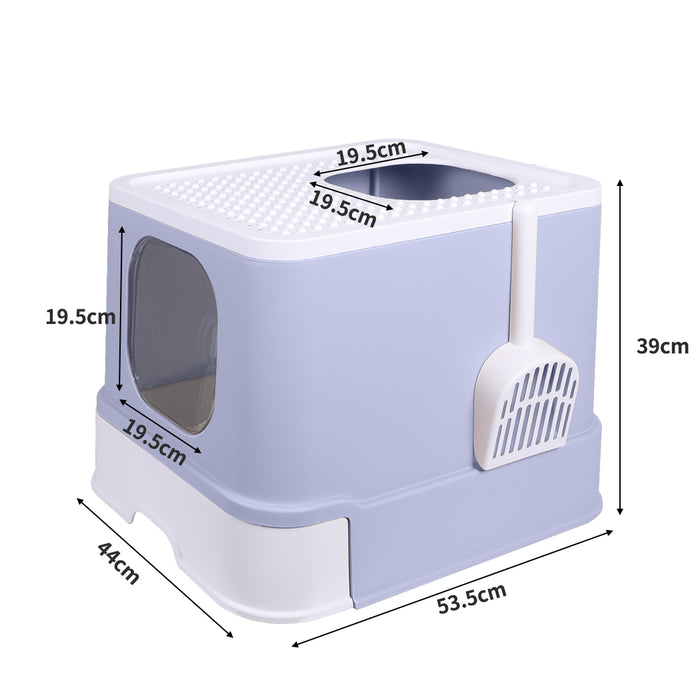 Cat Litter Box Fully Enclosed Toilet Purple