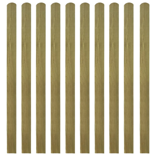 Impregnated Fence Slats 10 Pcs Wood 140 Cm Toxtkp