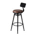 2x Industrial Bar Stools Kitchen Stool Pu Leather Barstools