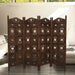 Iron Jali 4 Panel Room Divider Screen Privacy Shoji Timber