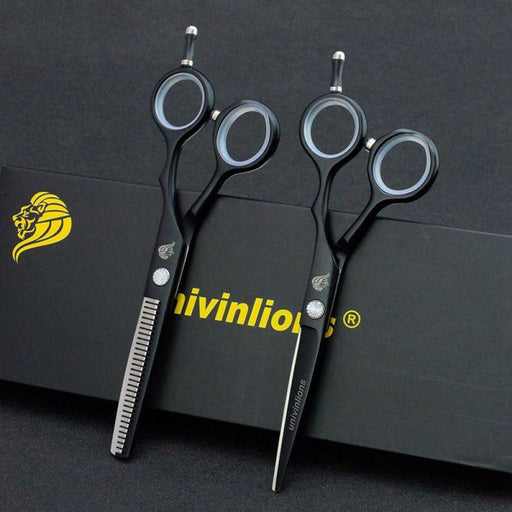 Japanese Hairdressing Matt Black Scissors With Case Box 5.5