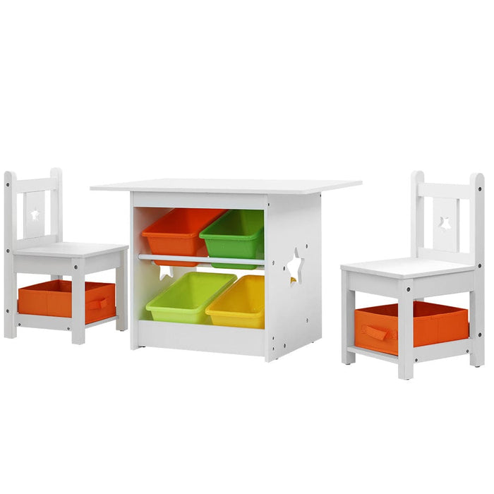 Keezi 3 Pcs Kids Table And Chairs Set Children Furniture