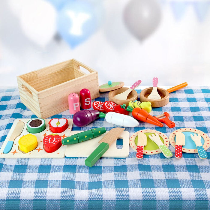 Keezi Kids Pretend Play Food Kitchen Wooden Toys Childrens