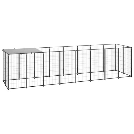 Dog Kennel Black Steel Tbnxxbb