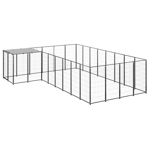 Dog Kennel Black Steel Tbnxxxl