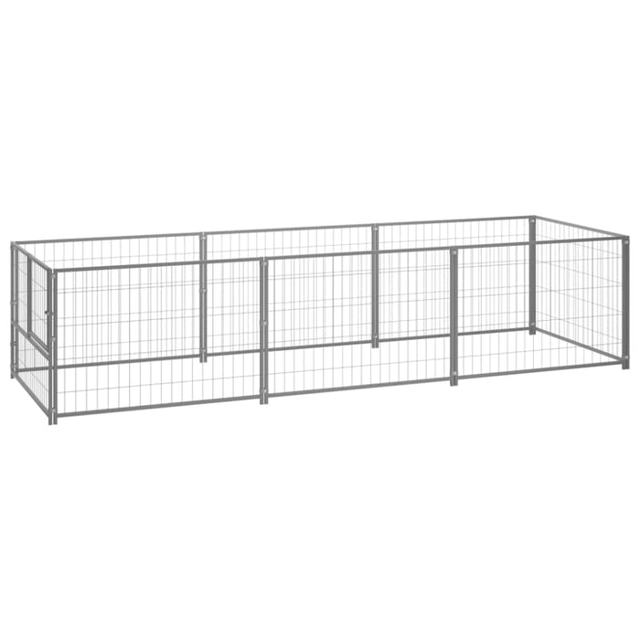 Dog Kennel Silver 3 M² Steel Tbnxobo