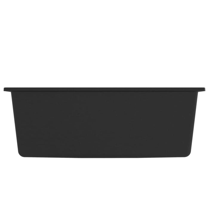 Kitchen Sink With Overflow Hole Black Granite Opbkki