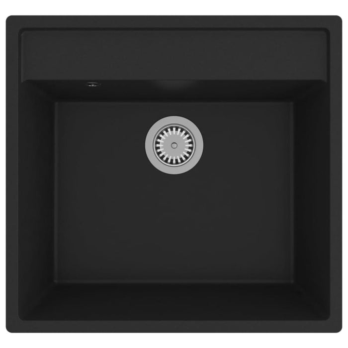 Kitchen Sink With Overflow Hole Black Granite Opbkki