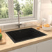 Kitchen Sink With Overflow Hole Black Granite Opobbb