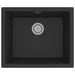 Kitchen Sink with Overflow Hole Black Granite Opobbb