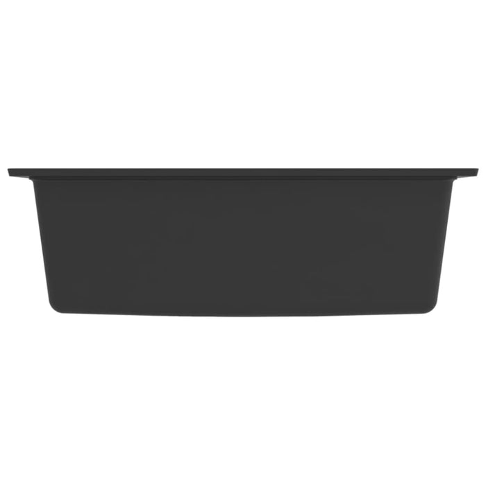 Kitchen Sink With Overflow Hole Black Granite Opobbb