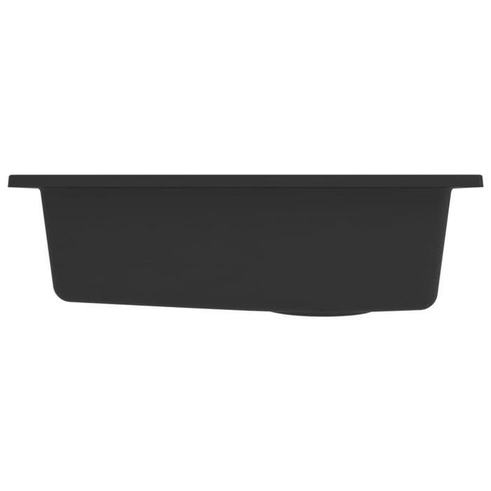 Kitchen Sink With Overflow Hole Black Granite Opobbl