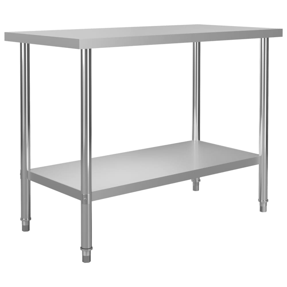 Kitchen Work Table 120x60x85 Cm Stainless Steel Pookb