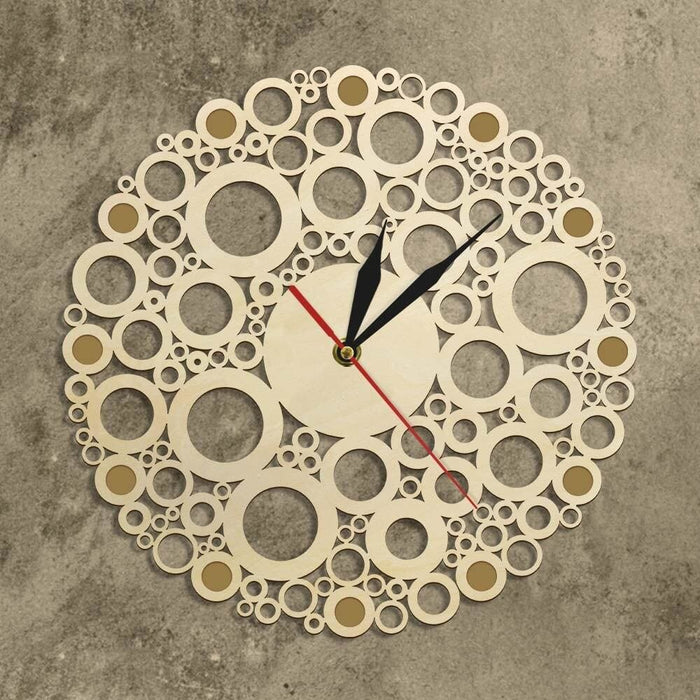 Laser Engraved Wooden Wall Clock