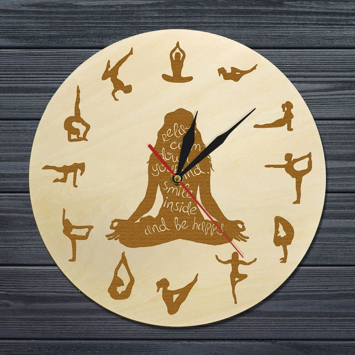 Laser Engraved Wooden Wall Clock