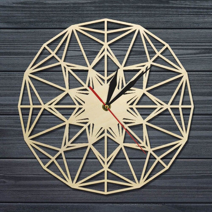 Laser Engraved Wooden Wall Clock