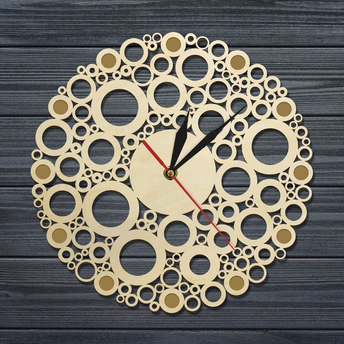 Laser Engraved Wooden Wall Clock